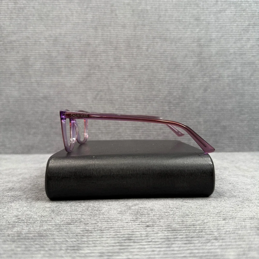 Calvin Klein CK20509 Purple Transparent Rectangular Eyeglasses Frames 53-16-140